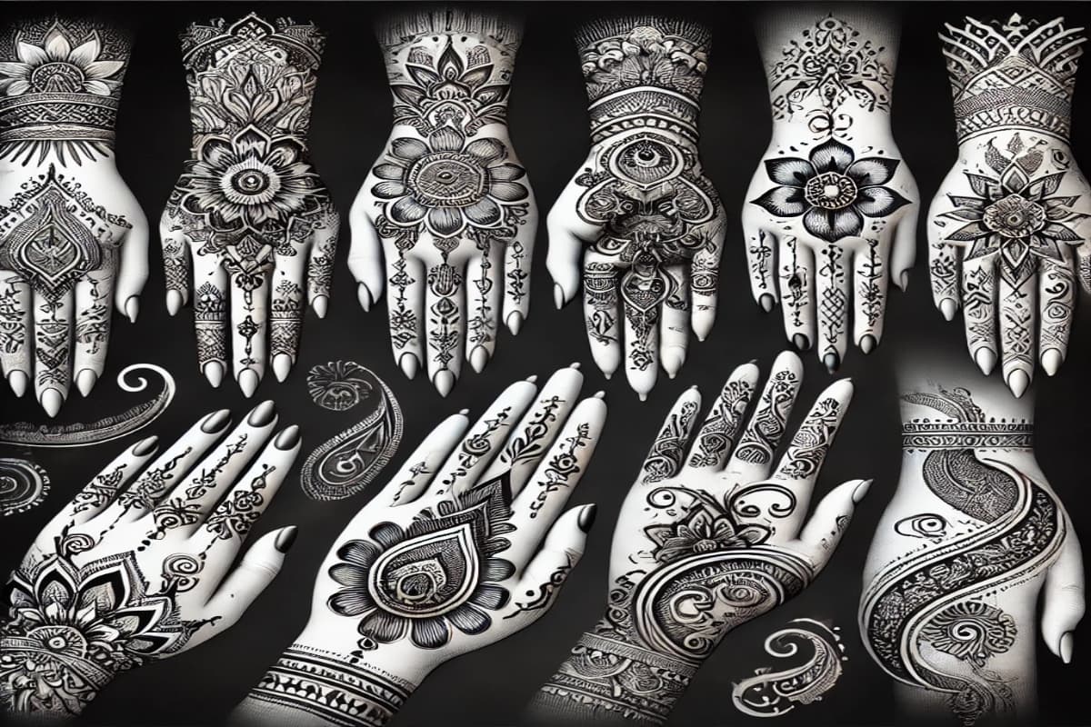 AI Mehndi Design Samples