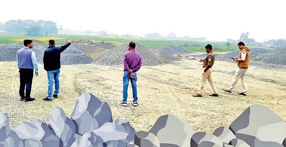 अवैध पत्थरों के खिलाफ पुलिस की मुहिम