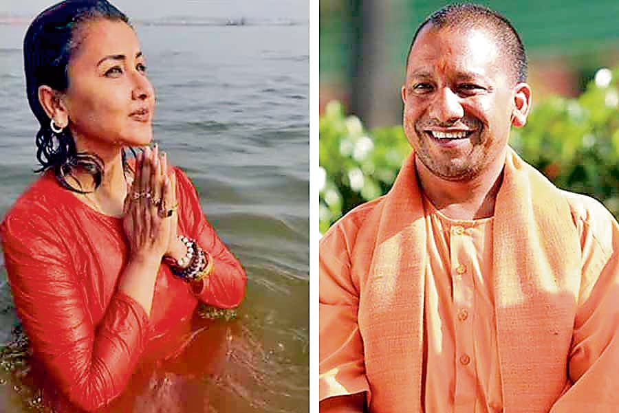 गेरुआ वस्त्र में तृणमूल सांसद रचना बनर्जी ने किया कुंभ में स्नान, योगी सरकार की जमकर तारीफ की