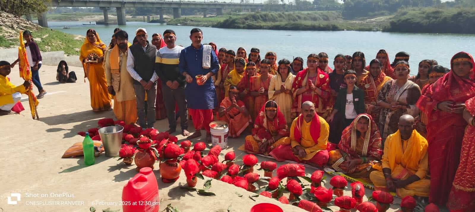 मंदिर में प्राण प्रतिष्ठा को लेकर निकाली गयी कलश शोभायात्रा