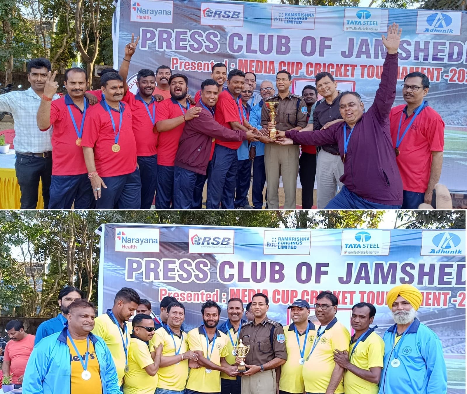 JAMSHEDPUR MEDIA CUP CRICKET : मानगो मनमौजी को हराकर बिष्टुपुर बेमिसाल चैंपियन