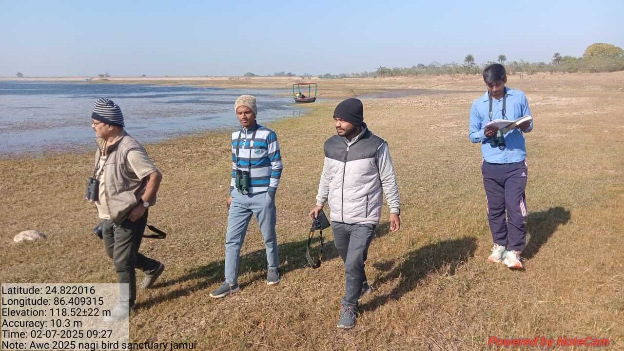 नागी व नकटी में पक्षियों की हुई गिनती