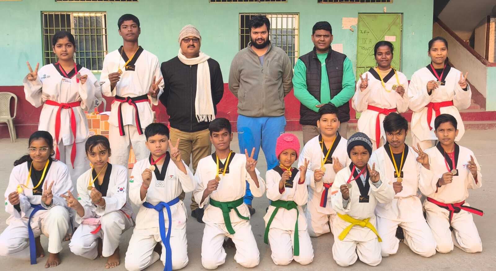 Bhagalpur news ताइक्वांडो खिलाड़ियों ने पुमसे प्रतियोगिता में दिखाया जलवा