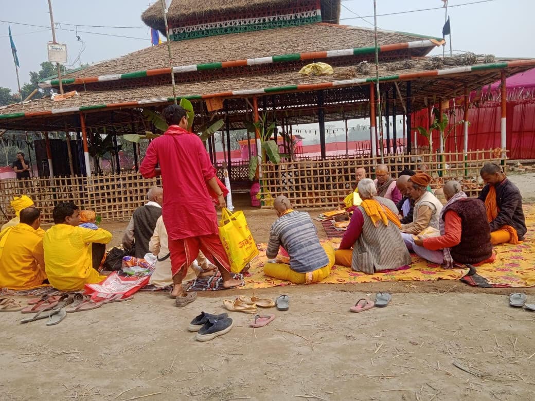 हिंगना हाट में  महाविष्णु यज्ञ का शुभारंभ