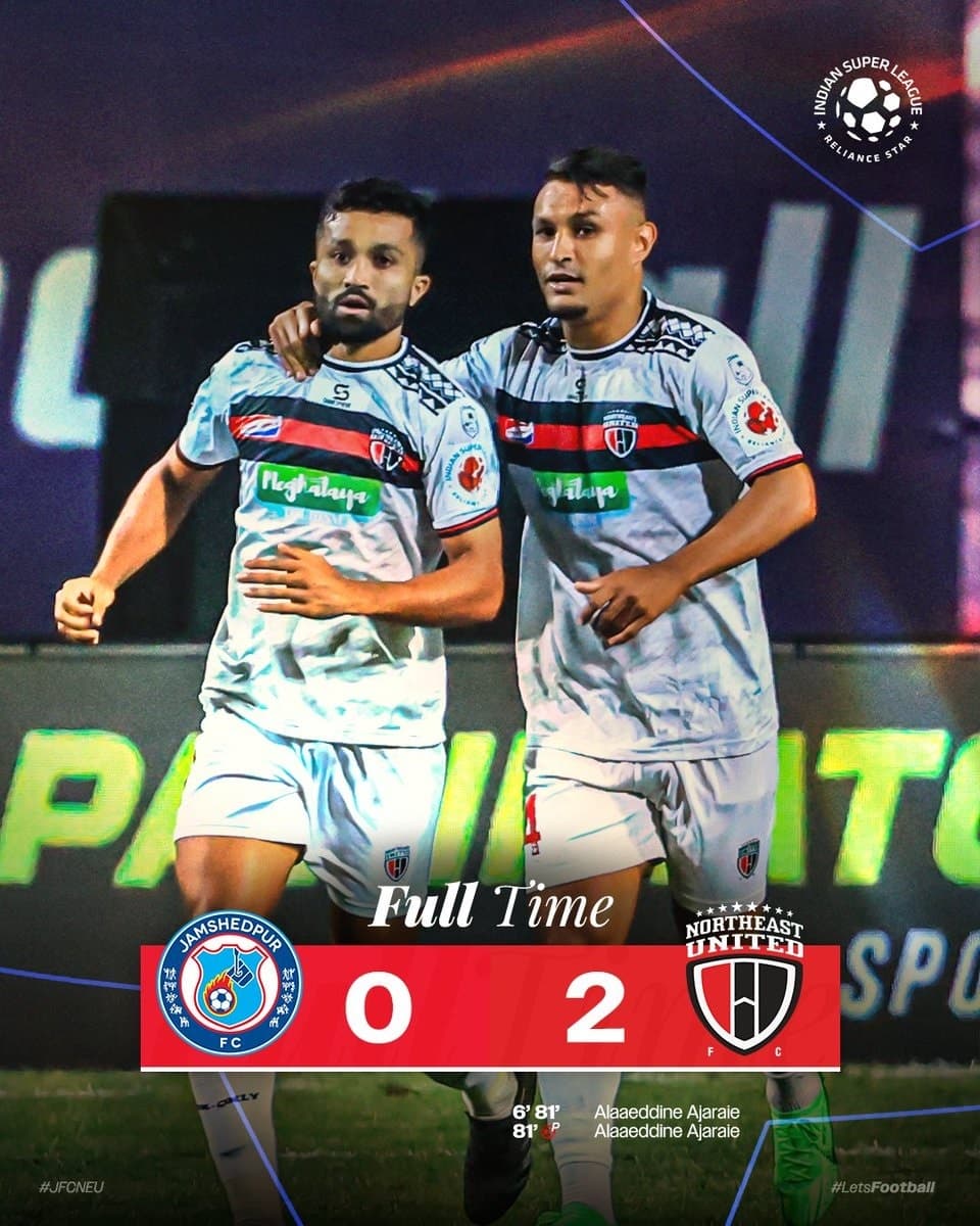 ISL JFC LOSS AGAINST NORTH EAST : अलाएद्दीन के ऐतिहासिक गोल की मदद से नॉर्थईस्ट जीता