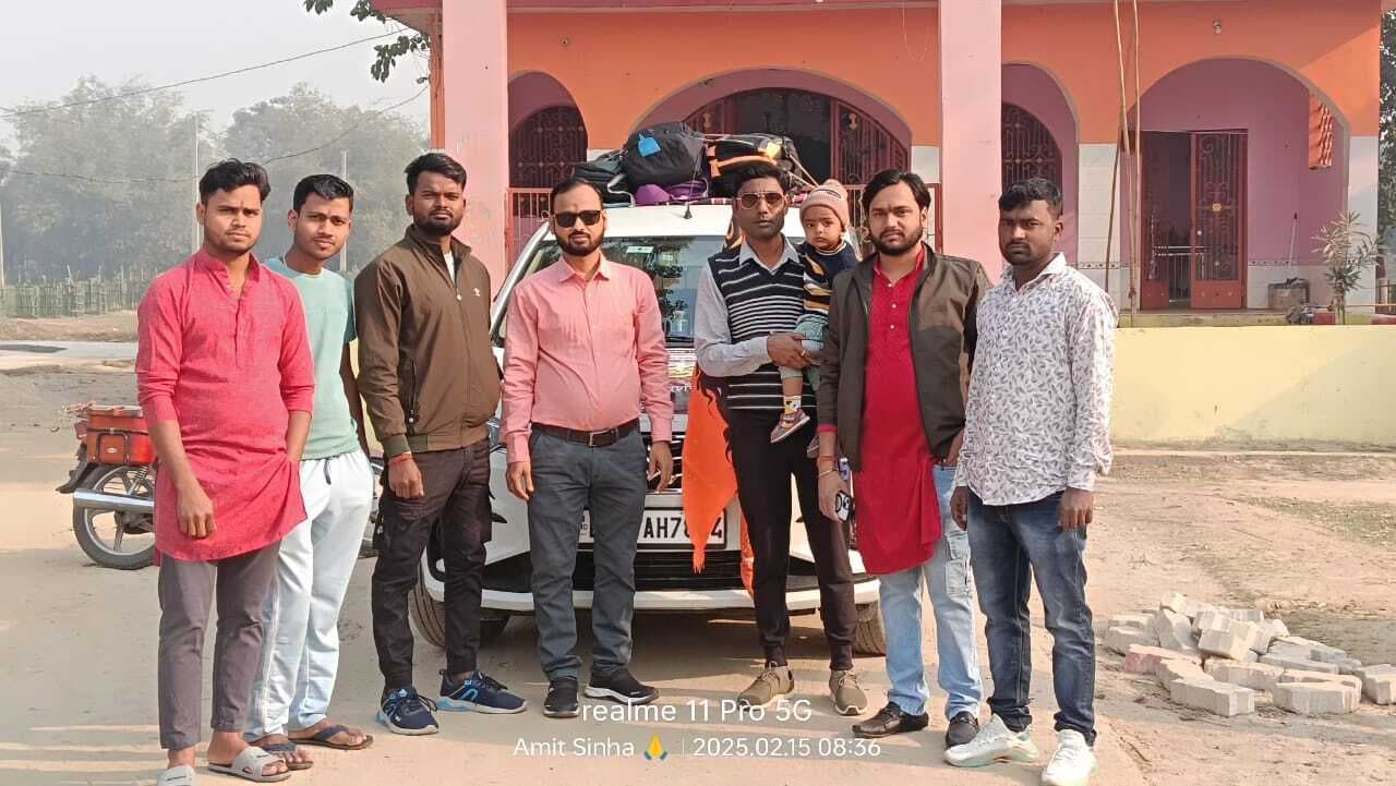 महाकुंभ स्नान के श्रद्धालुओं का जत्था रवाना