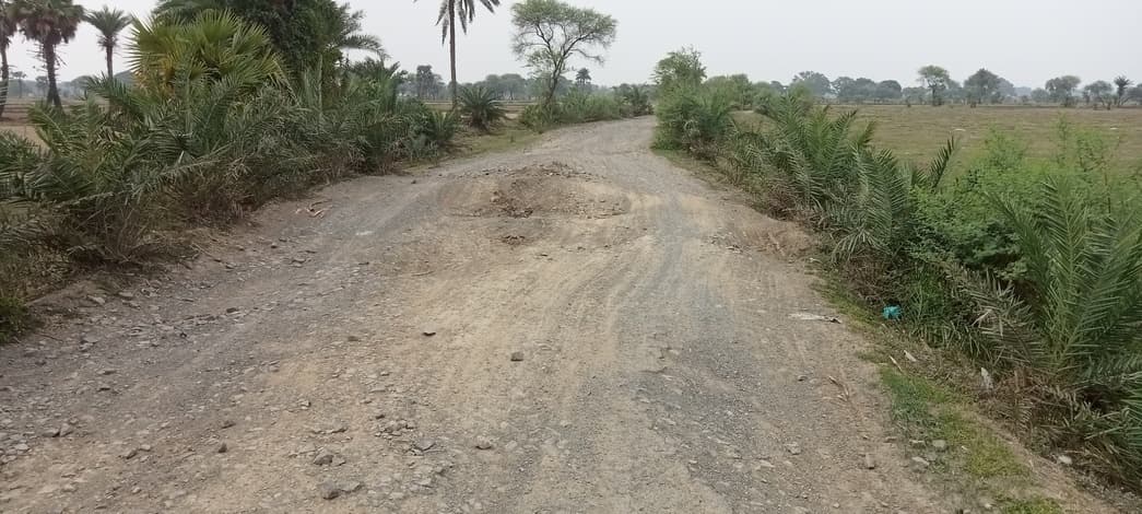 समदा गांव जाने वाली सड़क जर्जर