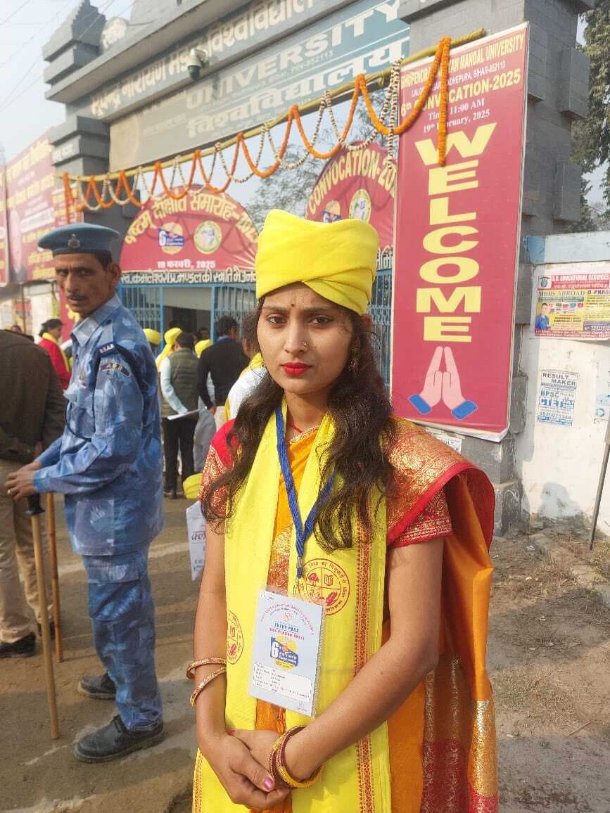 अंजलि कुमारी पीजी इतिहास विभाग को मिला प्रमाणपत्र