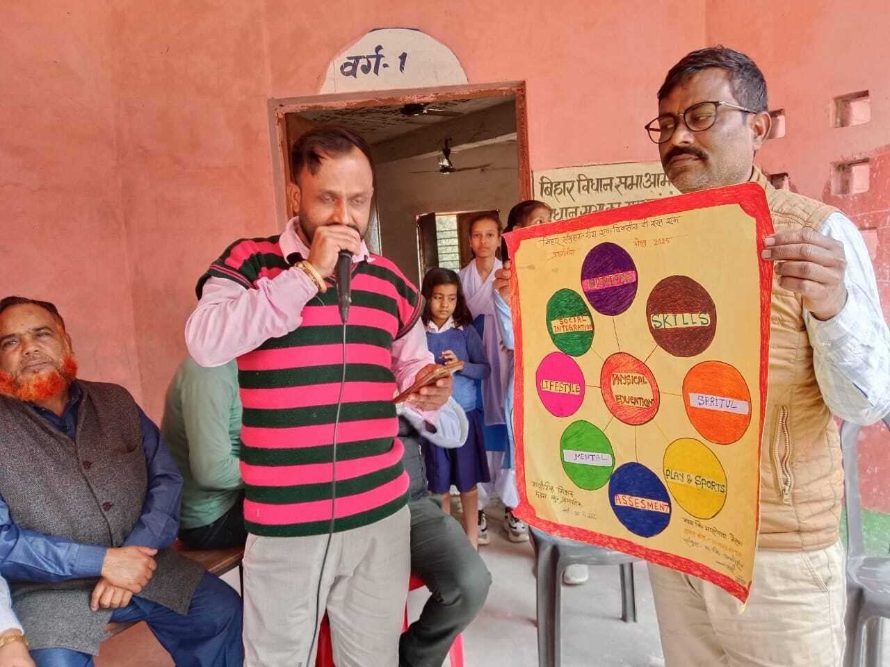 संकुल मध्य विद्यालय अमीरगंज में टीएलएम मेला आयोजित