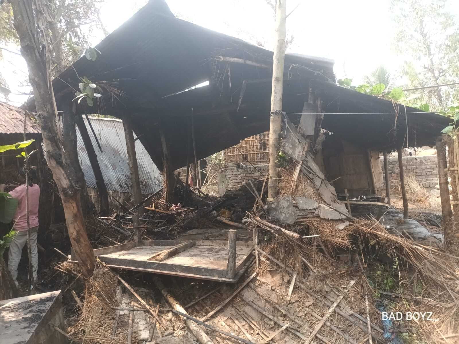 अगलगी में एक घर जला, बच्ची झुलसी