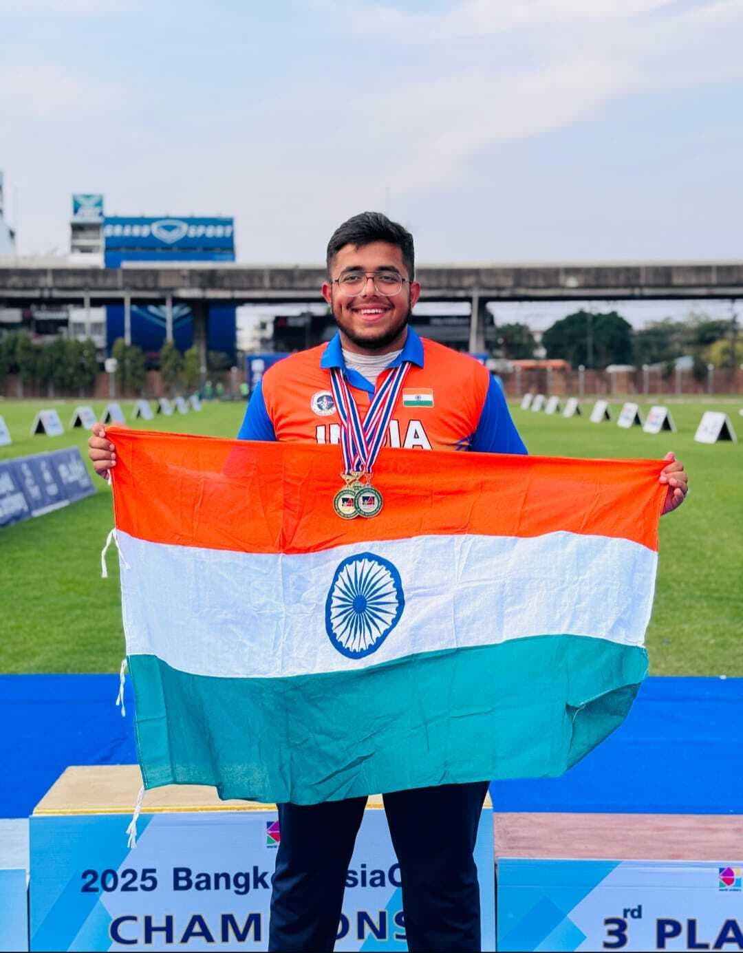 ARCHERY VISHNU CHAUDHARY : शहर के धनुर्धर विष्णु चौधरी ने एशिया कप में लगायी पदकों की झड़ी, जीते तीन पदक