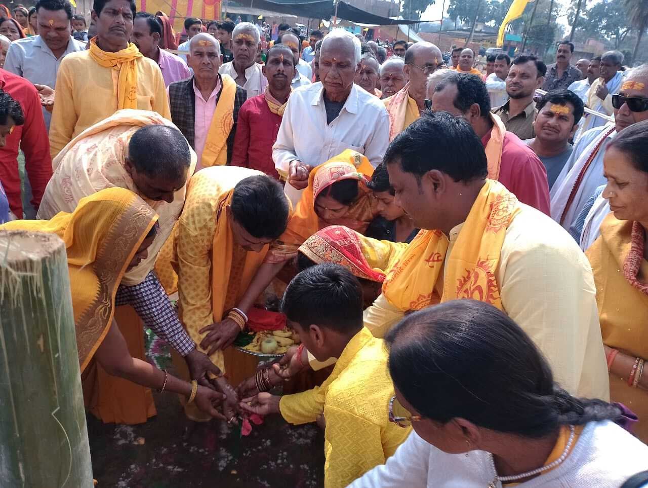 गायत्री यज्ञ को लेकर हुआ भूमि पूजन, यज्ञ आज से