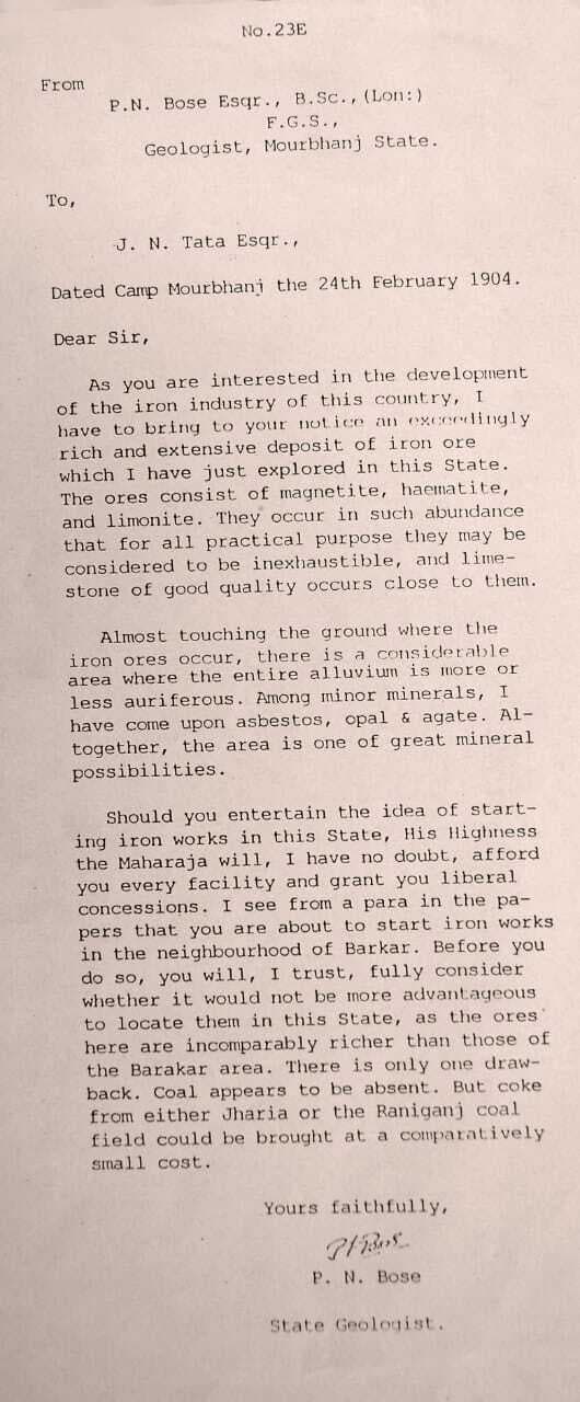 Jamshedpur News : 121 साल पहले पीएन बोस के एक पत्र से बसी स्टील सिटी, पढ़ें वह लेटर