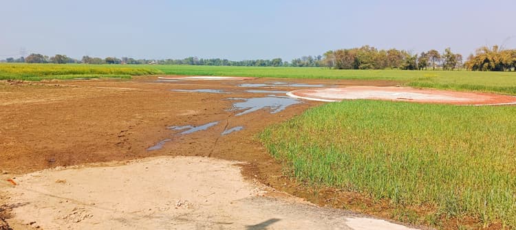 प्रगति यात्रा के दौरान क्षति हुई फसल को लेकर किसान चिंतित