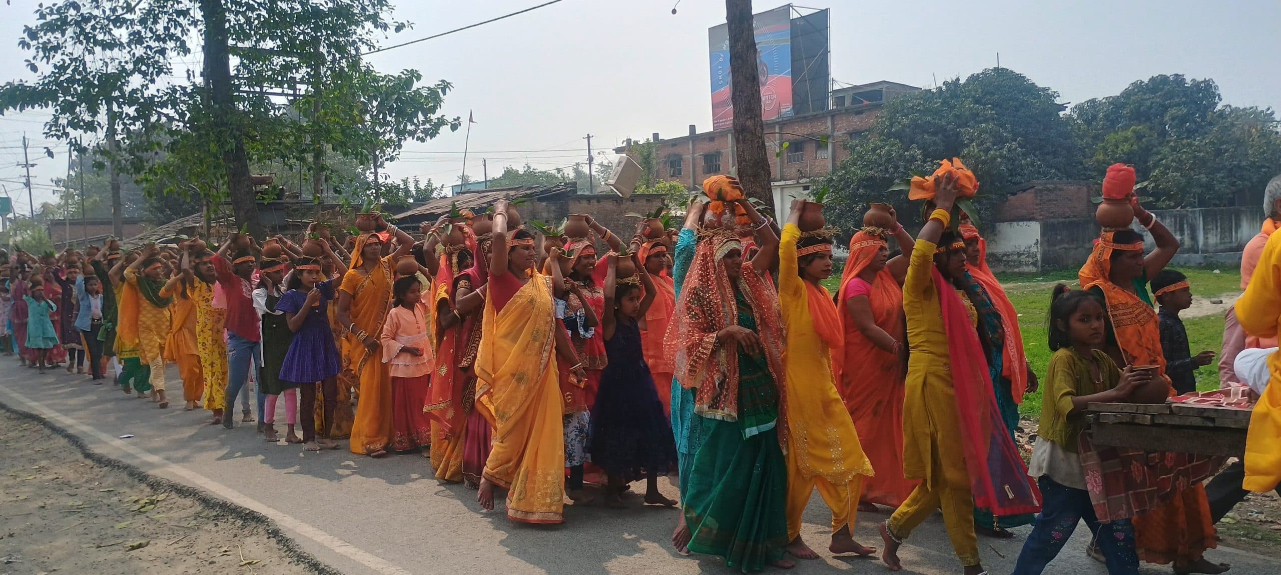 मां पार्वती की प्राण प्रतिष्ठा को लेकर निकाली गयी कलशयात्रा