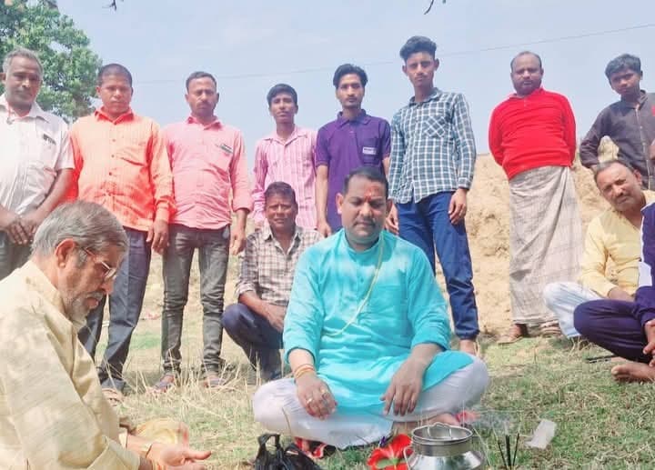 पंचायत सरकार भवन निर्माण को लेकर  भूमि पूजन