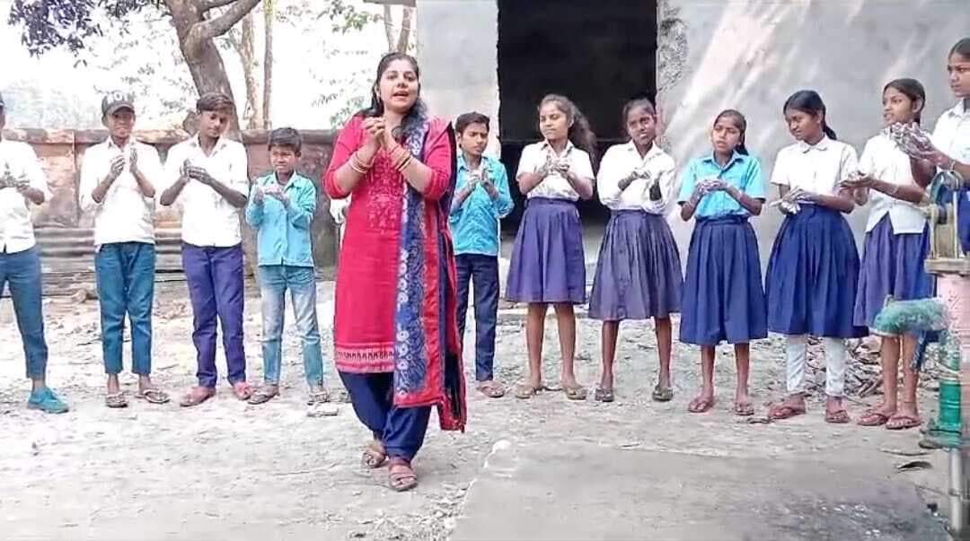 स्वच्छता पखवारा में बताये गये हाथ धुलाई के तरीके