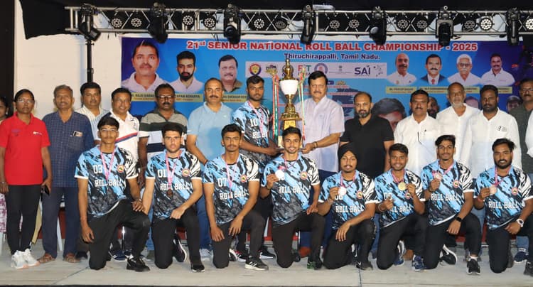jharkhand Rollball Team senior national: झारखंड रोलबॉल टीम ने जीता कांस्य पदक