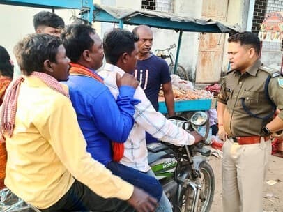 धमसांय मेले का एसडीपीओ ने लिया जायजा, सड़क सुरक्षा नियमों का पढ़ाया पाठ