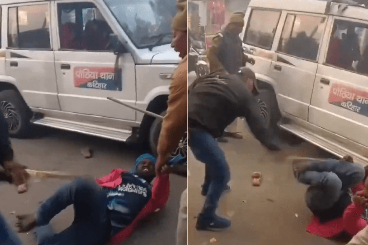 Video: पुलिसकर्मियों ने बेरहम तरीके से युवक को पीटा, घसीटते हुए वीडियो आया सामने