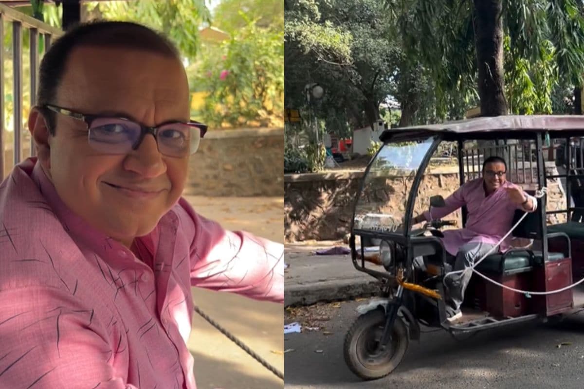 Taarak Mehta Ka Ooltah Chashmah के भिड़े बने रिक्शावाला! सड़क पर बैटरी रिक्शा चलाते हुए वीडियो वायरल