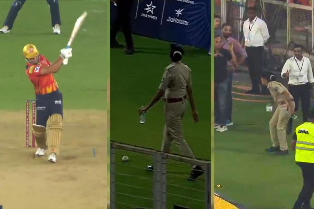 ‘डीएसपी’ की गेंद पर मार्कस स्टोइनिस का छक्का, चोटिल हो गई लेडी पुलिस, GT vs PBKS मैच में ये भी हुआ, Video