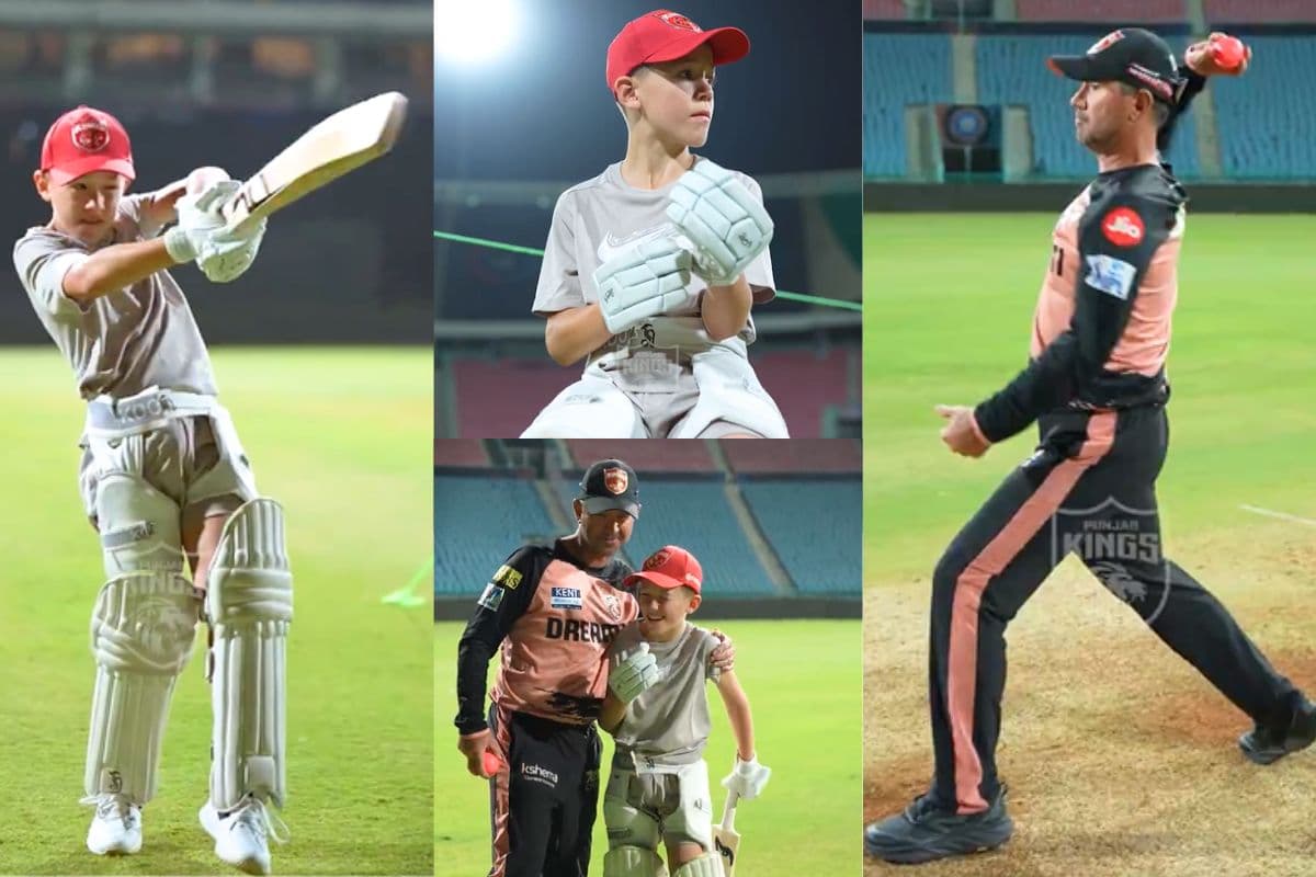 रिकी पोंटिंग की तरह बेटा भी बल्लेबाज, मैदान पर जमकर लगाए शॉट्स, देखें Video