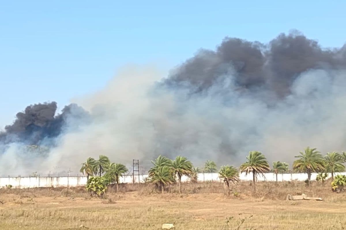 देवघर के जसीडीह इंडस्ट्रियल एरिया में आग लगने से दहशत, चार घंटे बाद पाया गया काबू