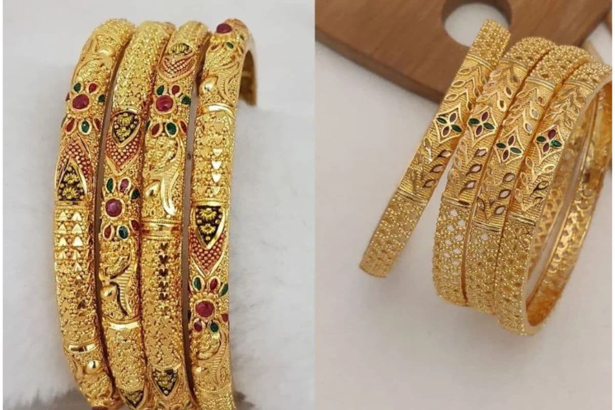 Golden Stone Bangles: गोल्डन स्टोन चूड़ियों से सजेगी नई दुल्हन की कलाइयां, देखें लेटेस्ट डिजाइन