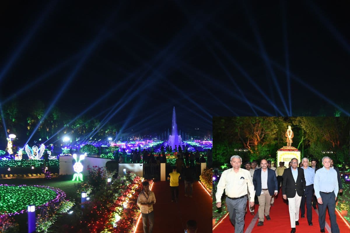 जमशेदजी टाटा की जयंती: टाटा संस के चेयरमैन एन चंद्रशेखरन ने लाइटिंग का किया उद्घाटन, रोशनी से नहाया जुबिली पार्क