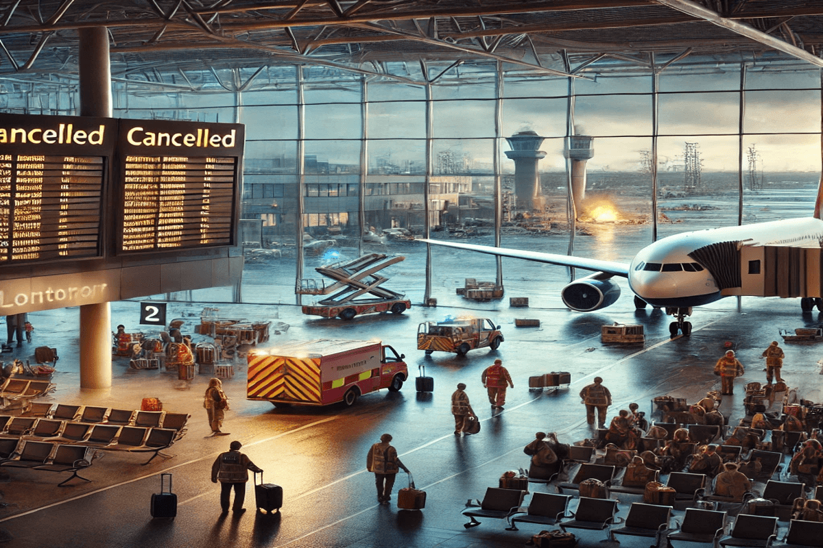 लंदन का हीथ्रो हवाई अड्डा बंद, जानें कारण