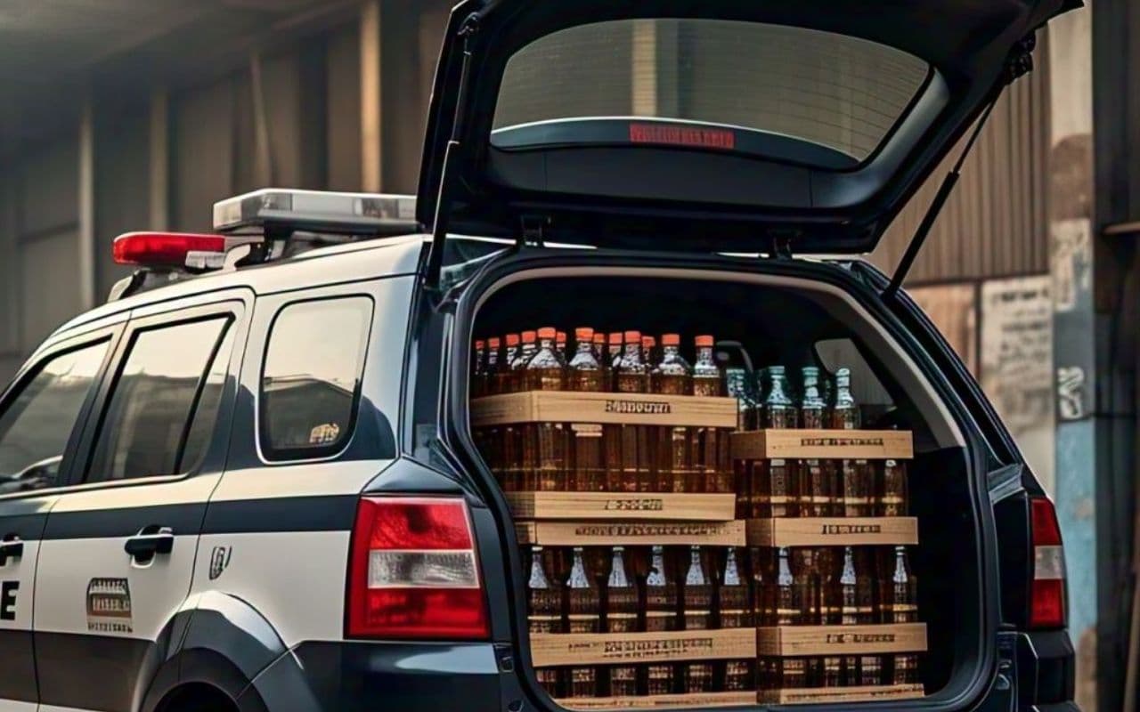 Video: पुलिस की स्कॉर्पियो से शराब बरामद! एंटी लिकर टास्क फोर्स के उड़े होश