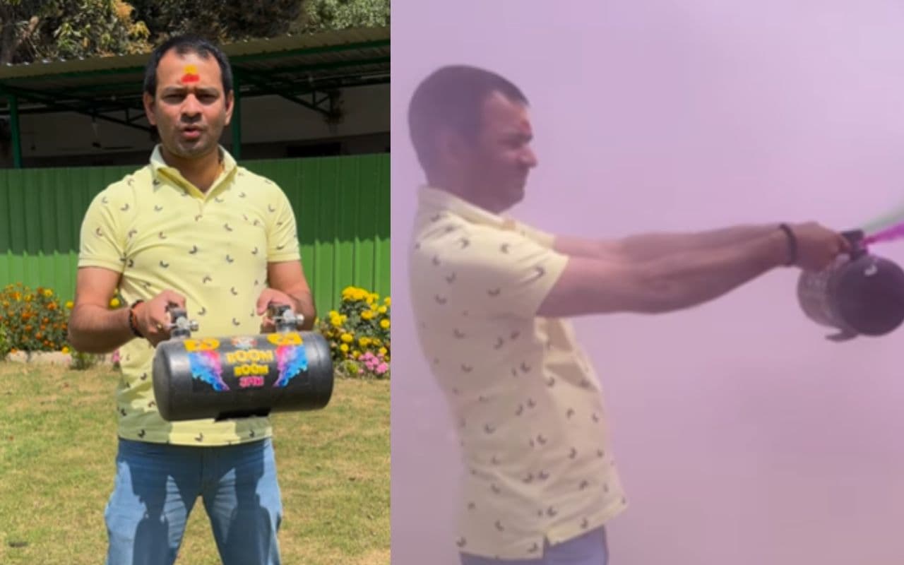 Video : तेज प्रताप यादव पर चढ़ा होली का खुमार, अबीर और गुलाल से कर दिया धुआं-धुआं