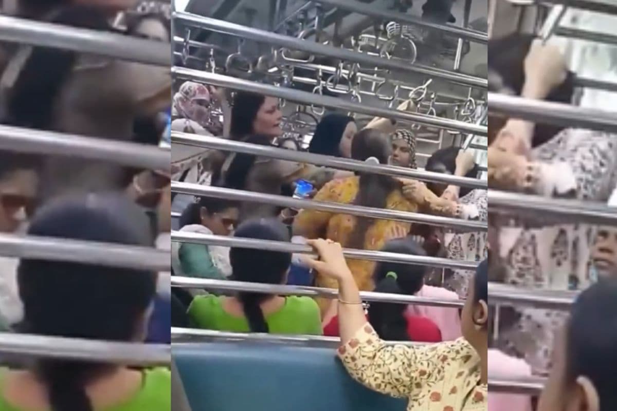 Viral Video: मुंबई लोकल में भिड़ गईं दो महिलाएं, मारे चांटे फिर जमकर हुई झोंटा-झोंटी, वायरल हो रहा वीडियो