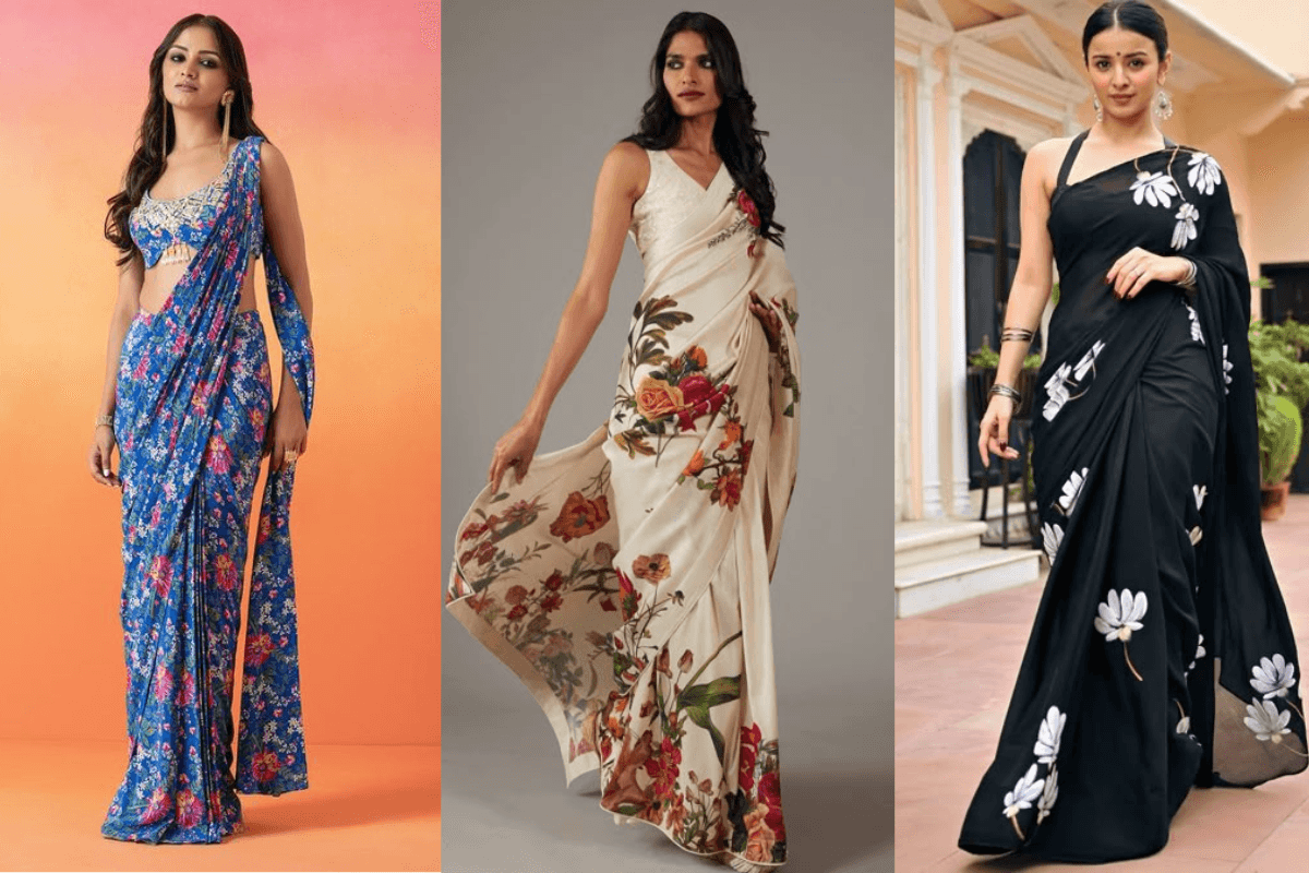 Trendy Floral Saree Look: कभी आउट ऑफ फैशन नहीं होती ये ट्रेंडी फ्लोरल साड़ियां