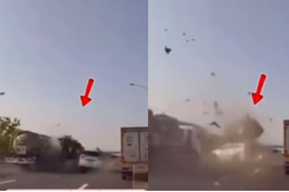 Viral Video: हाईवे में टैंकर से टक्कर, कार के उड़ गए परखच्चे, दिल दहला देगा यह दर्दनाक वायरल वीडियो