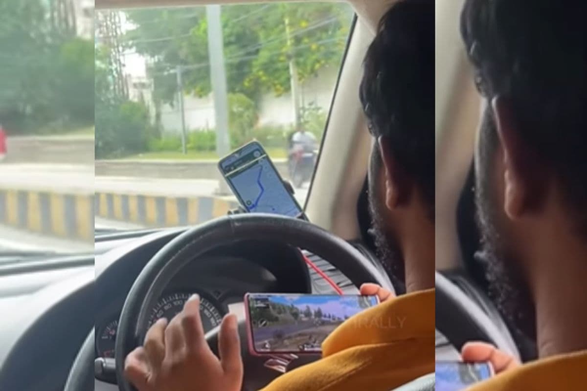 Viral Video: कार ड्राइव करते गेम खेल रहा था ड्राइवर, वीडियो देख लोगों ने सुना दी खरी-खरी