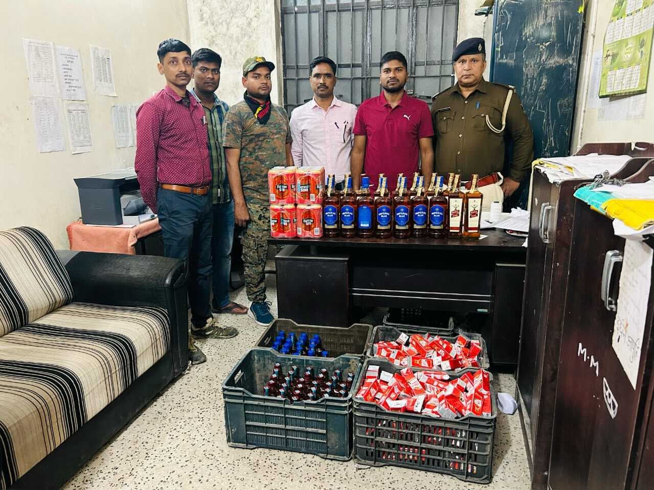 80.16 लीटर शराब बरामद