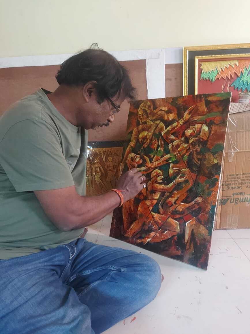 Breaking news: विदेशों में झारखंड की संस्कृति को पहचान दिला रही श्याम विश्वकर्मा की कला