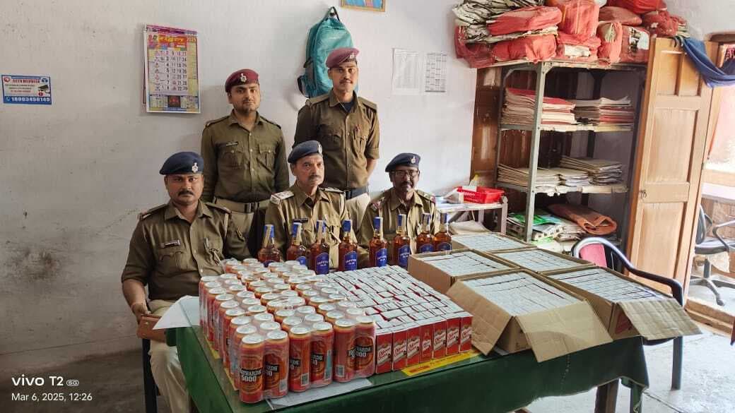 हाटे बाजार एक्सप्रेस ट्रेन से 408 बोतल विदेशी शराब बरामद