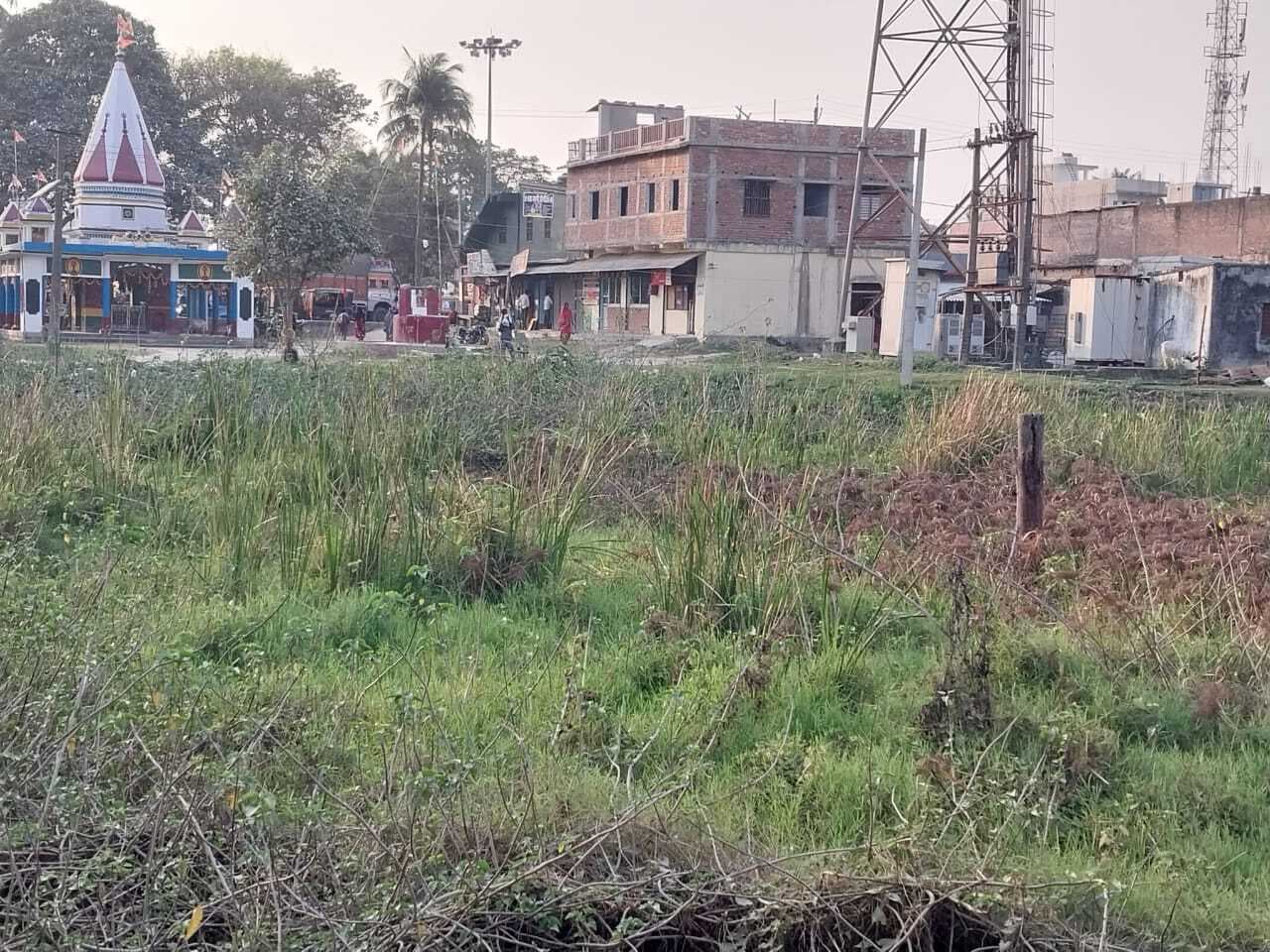 पोखर में लगा है गंदगी का अंबार