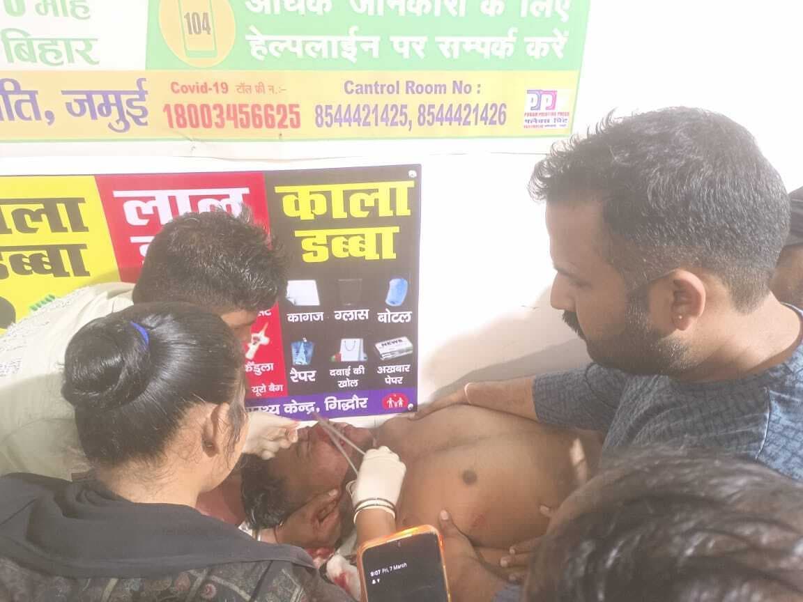 सड़क दुर्घटना में बाइक सवार घायल