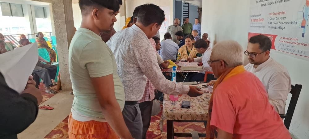 मुफ्त हृदय रोग जांच चिकित्सीय सलाह शिविर का किया आयोजन