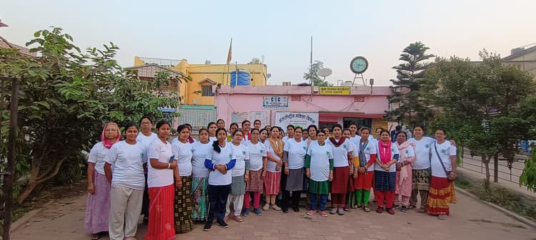 Jamshedpur News : हलुदबनी में मैराथन वॉकिंग का आयोजन