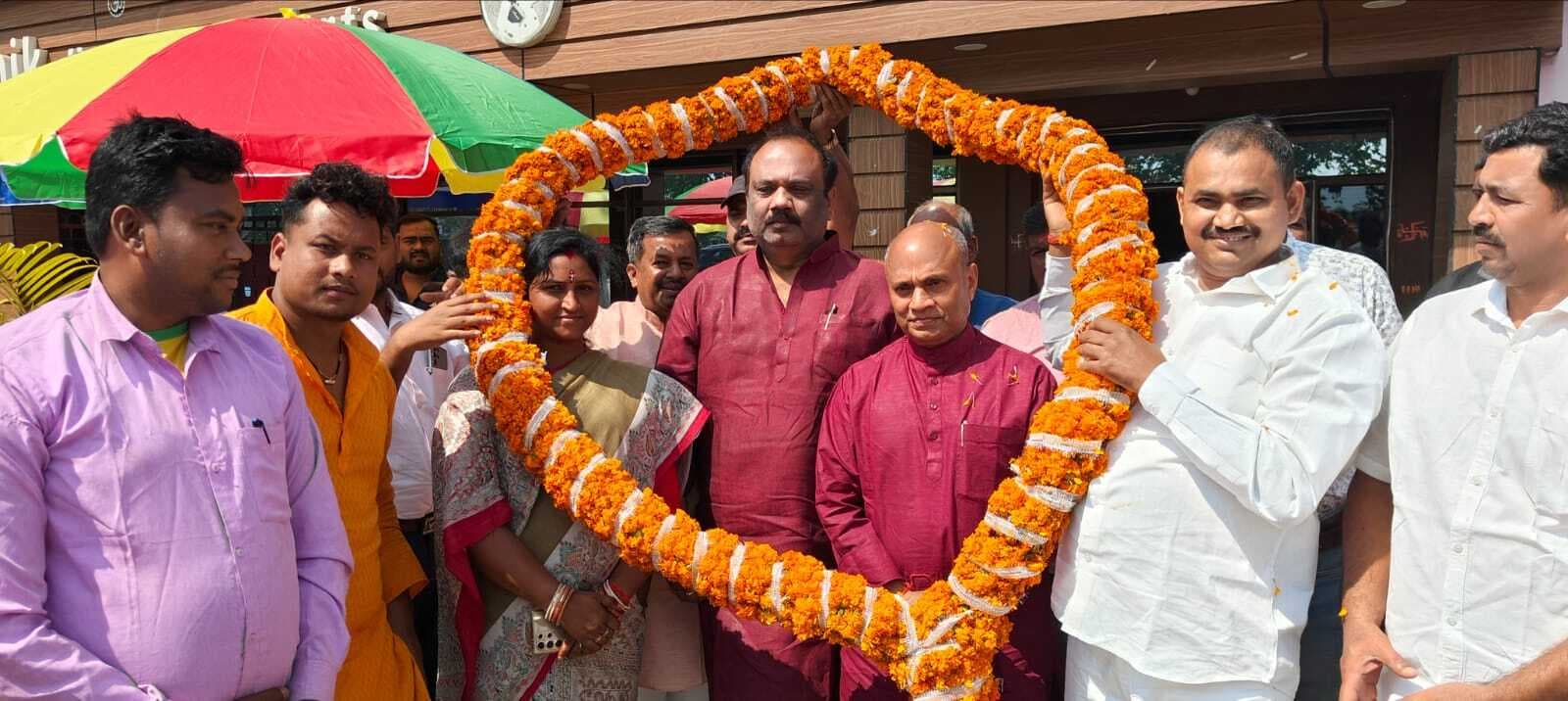 भागलपुर जा रहे आरसीपी सिंह का किया गया भव्य स्वागत