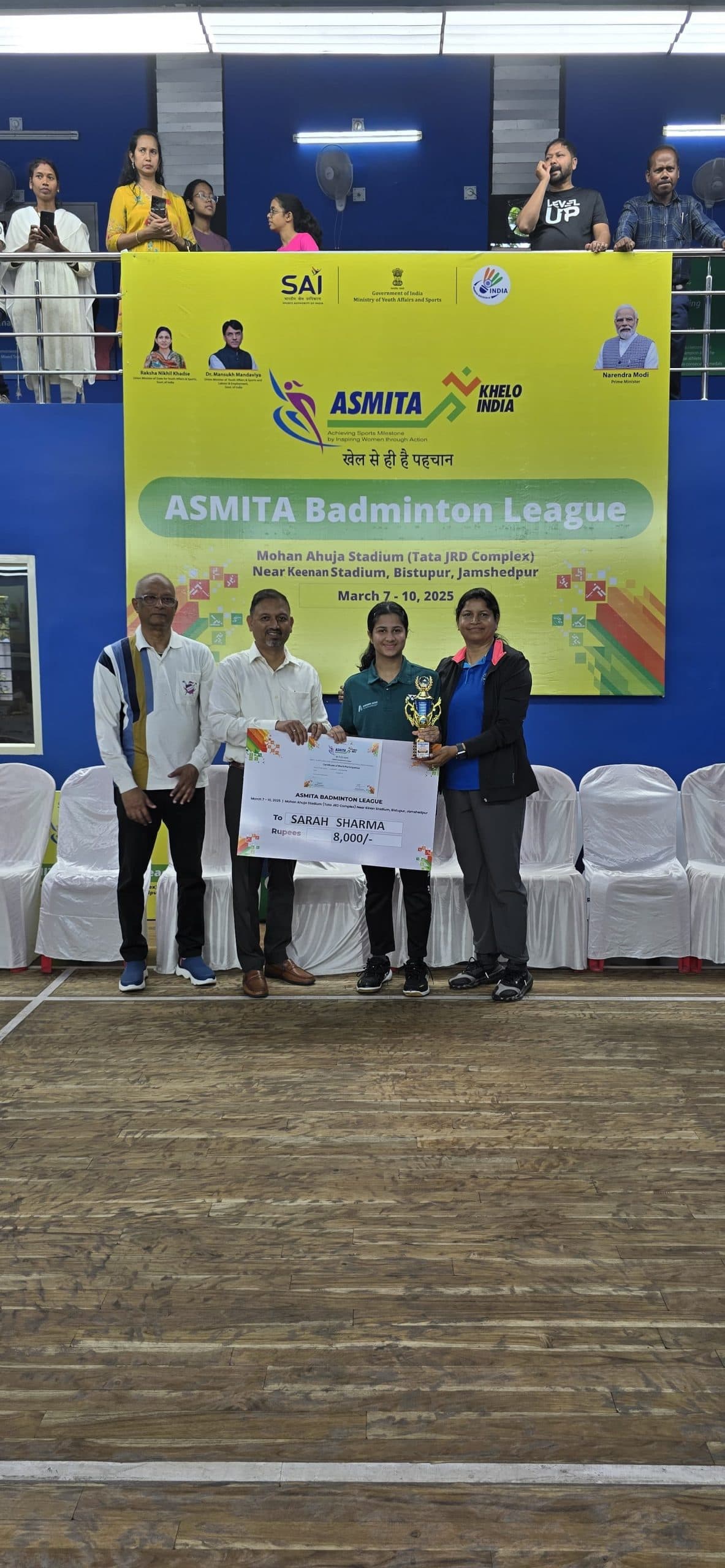 ASMITA WOMEN BADMINTON LEAGUE SARA SHARMA: सारा शर्मा, मनीषा और अनन्या ने जीता खिताब