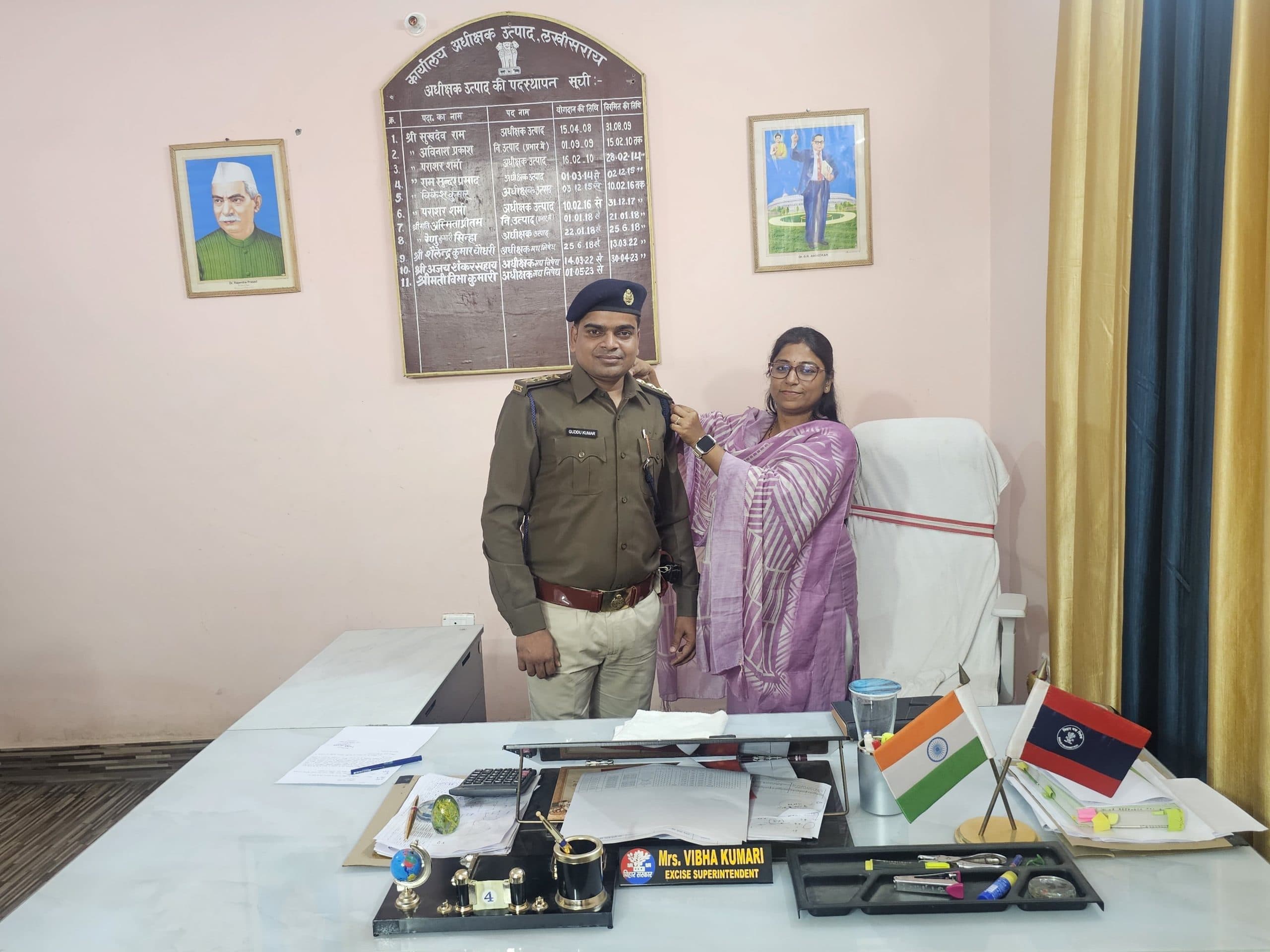 अवर निरीक्षक गुड्डू कुमार को मिली निरीक्षक पद पर प्रोन्नति