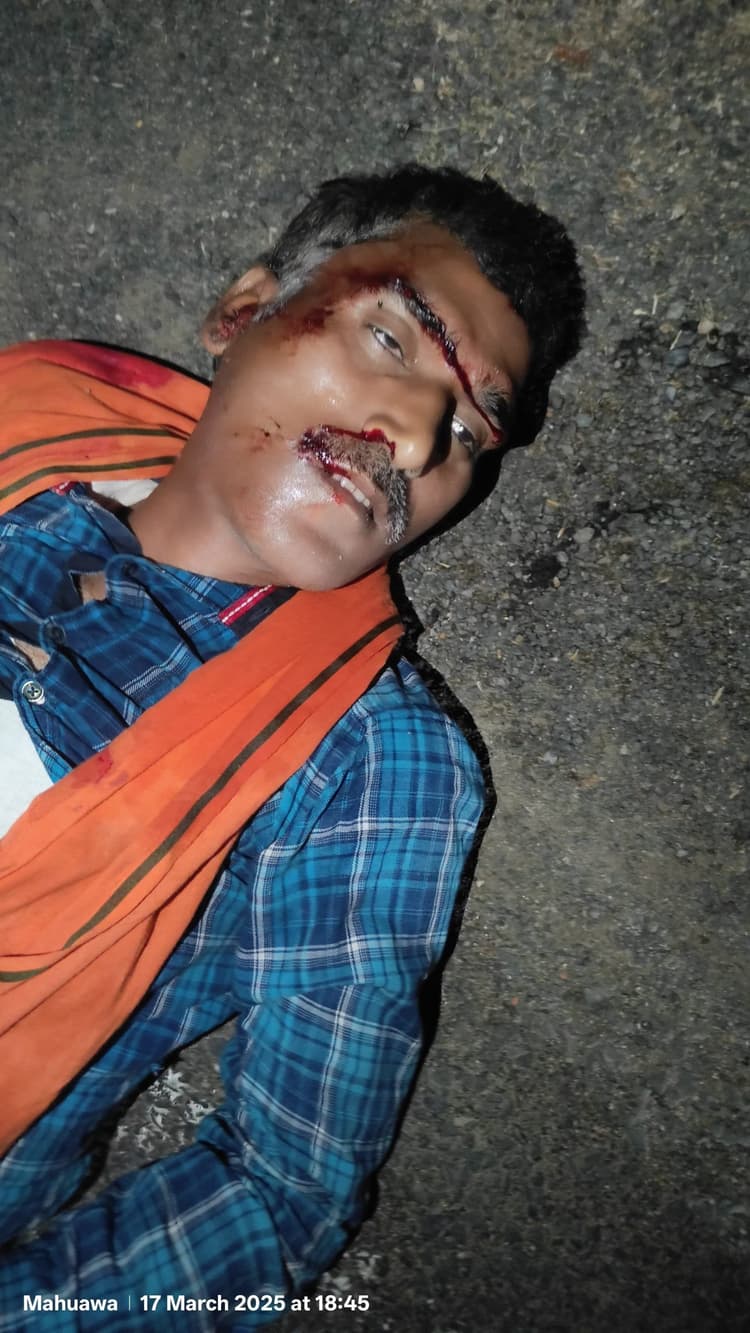 अज्ञात वाहन की टक्कर से एक व्यक्ति की मौत