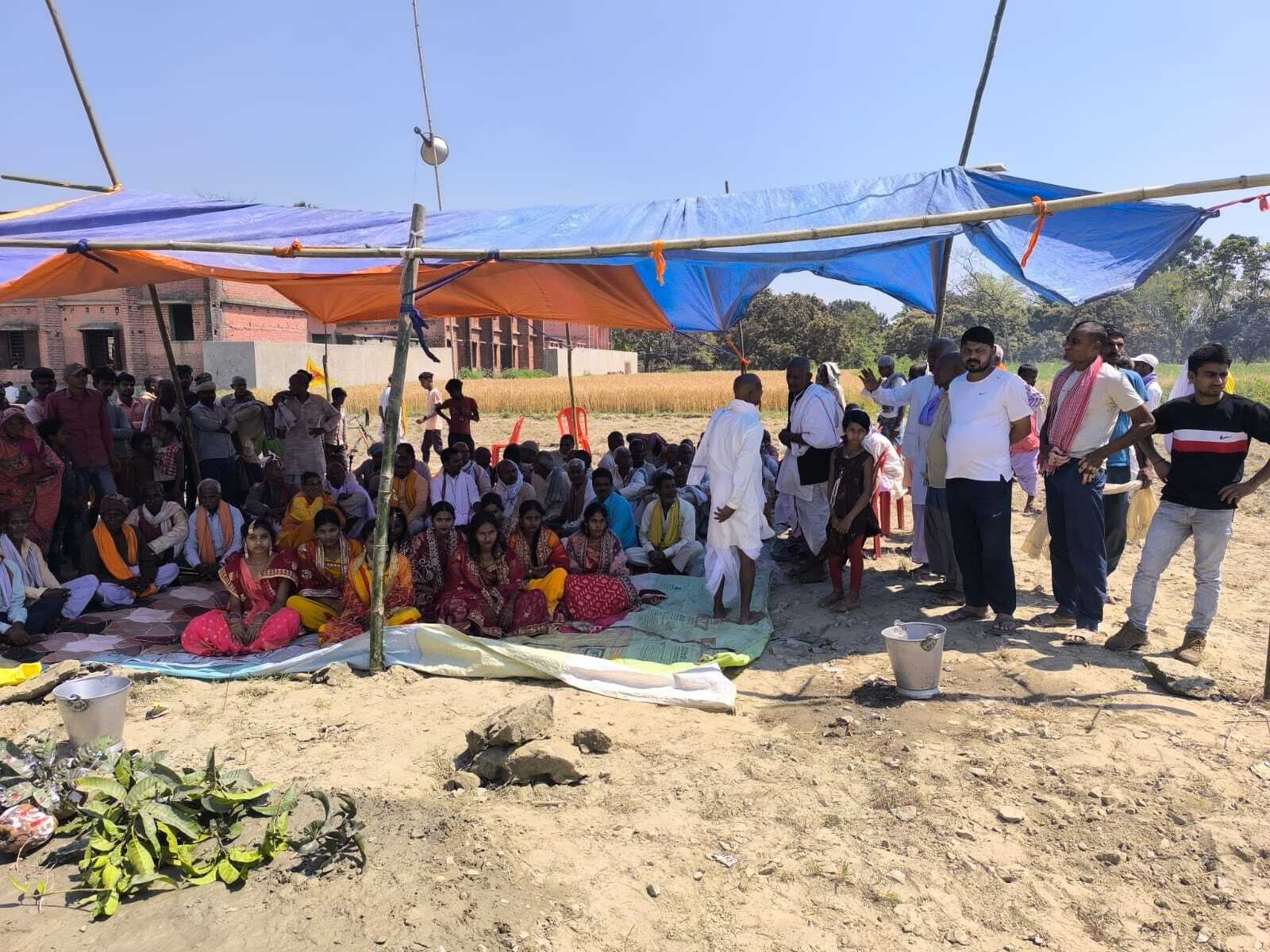 भगैत महासम्मेलन के वार्षिक महाधिवेशन को ले किया गया ध्वजारोहण