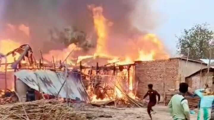 अमदाबाद में भीषण अग्निकांड, 70 घर जलकर राख